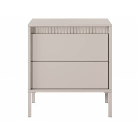 Stolik nocny beżowy z szufladami SONEO